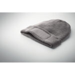 Beanie RPET-Polyester Grau, Detailaufnahme des Materials