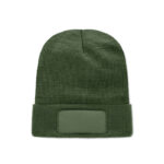 Beanie RPET-Polyester Gruen als Werbeartikel mit Logodruck
