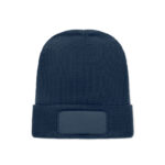 Beanie RPET-Polyester Blau als Werbeartikel mit Logodruck
