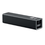 2600 mAh Powerbank Schwarz als Werbeartikel mit Logodruck