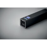 2600 mAh Powerbank Schwarz, Detailaufnahme des Materials