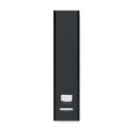 2600 mAh Powerbank Schwarz, Seitenansicht