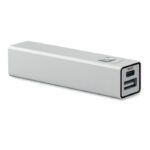 2600 mAh Powerbank Silber als Werbeartikel mit Logodruck