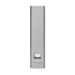 2600 mAh Powerbank Silber, Seitenansicht