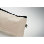 Kosmetiktasche Organic Cotton Schwarz, Detailaufnahme des Materials