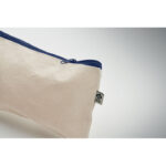 Kosmetiktasche Organic Cotton Blau, Detailaufnahme des Materials
