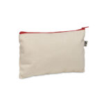 Kosmetiktasche Organic Cotton Rot als Werbeartikel mit Logodruck