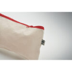 Kosmetiktasche Organic Cotton Rot, Detailaufnahme des Materials