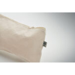 Kosmetiktasche Organic Cotton Braun, Detailaufnahme des Materials