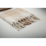 Karierte Mohair-Decke, Detailaufnahme des Materials