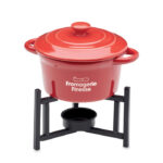 Keramik-Fondue-Set 300 ml mit markiertem Druckbereich für Ihr Logo