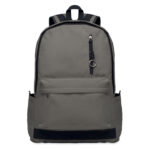 15 " Laptop-Rucksack Grau, Rückansicht