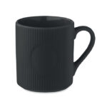 Keramikbecher matt 340ml Schwarz als Werbeartikel mit Logodruck