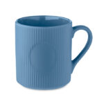 Keramikbecher matt 340ml Blau als Werbeartikel mit Logodruck