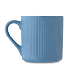 Keramikbecher matt 340ml Blau, Rückansicht