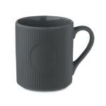 Keramikbecher matt 340ml Grau als Werbeartikel mit Logodruck