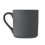 Keramikbecher matt 340ml Grau, Rückansicht
