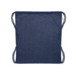 Beutel mit Kordelzug recycelt Blau, Seitenansicht