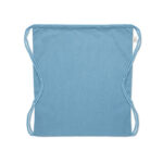 Beutel mit Kordelzug recycelt Blau, Seitenansicht