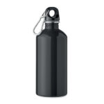 Trinkflasche recycelter 500ml Schwarz als Werbeartikel mit Logodruck