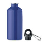 Trinkflasche recycelter 500ml Blau, geöffnet dargestellt