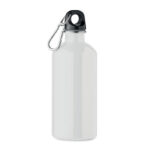 Trinkflasche recycelter 500ml Weiß als Werbeartikel mit Logodruck