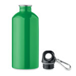 Trinkflasche recycelter 500ml Gruen, geöffnet dargestellt