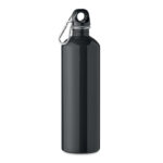 Trinkflasche recycelter 750 ml Schwarz als Werbeartikel mit Logodruck