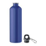 Trinkflasche recycelter 750 ml Blau, geöffnet dargestellt