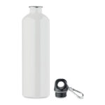 Trinkflasche recycelter 750 ml Weiß, geöffnet dargestellt