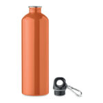 Trinkflasche recycelter 750 ml Orange, geöffnet dargestellt