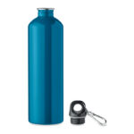 Trinkflasche recycelter 750 ml Blau, geöffnet dargestellt