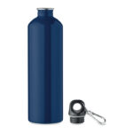 Trinkflasche recycelter 750 ml Blau, geöffnet dargestellt