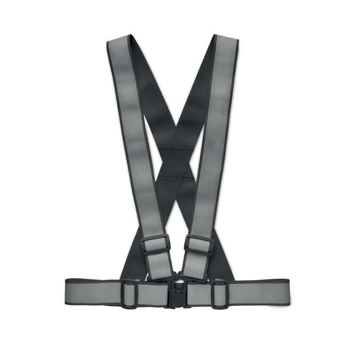 Reflektierende Gürtelweste B3 Schwarz Reflektierende Gürtelweste B3 Schwarz als Werbeartikel mit Logodruck