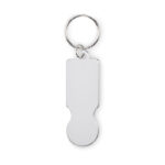 Schlüsselring mit Chip Silber von oben