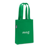 Kleine Tasche RPET-Filz Gruen mit markiertem Druckbereich für Ihr Logo
