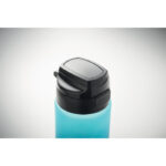 Sport-Trinkflasche RPET 1L Blau, Detailaufnahme des Materials