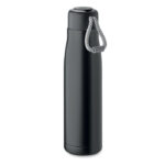 Doppelwandige Flasche 500 ml Schwarz als Werbeartikel mit Logodruck