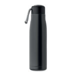 Doppelwandige Flasche 500 ml Schwarz, Seitenansicht