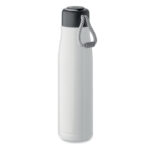 Doppelwandige Flasche 500 ml Weiß als Werbeartikel mit Logodruck