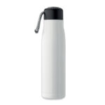 Doppelwandige Flasche 500 ml Weiß, Seitenansicht