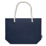 Einkaufs- oder Strandtasche Blau, geöffnet dargestellt