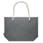 Einkaufs- oder Strandtasche Grau, Seitenansicht