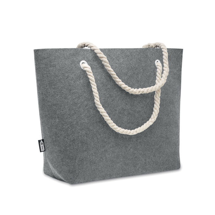 Einkaufs- oder Strandtasche Grau Einkaufs- oder Strandtasche Grau als Werbeartikel mit Logodruck