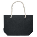 Einkaufs- oder Strandtasche Grau, Seitenansicht