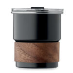 Einwandiger Becher 260 ml Schwarz von oben