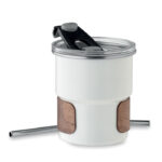 Einwandiger Becher 260 ml Weiß, Seitenansicht
