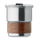 Einwandiger Becher 260 ml Silber von oben