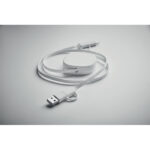 Einziehbares Ladekabel 60W Weiß, Detailaufnahme des Materials