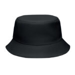 Bucket hat polyester 150g/m² Schwarz als Werbeartikel mit Logodruck